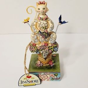 Jim Shore Heartwood Creek "Sitting Pretty" Cat Figurine 4017422 Enesco 2009